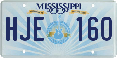 MS license plate HJE160
