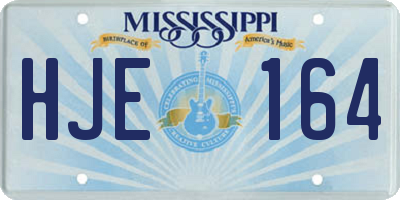 MS license plate HJE164