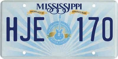 MS license plate HJE170