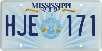MS license plate HJE171