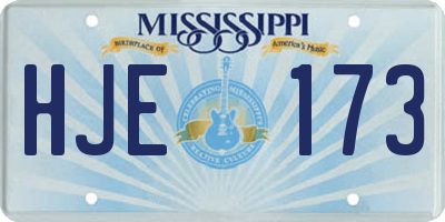 MS license plate HJE173