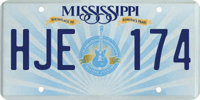 MS license plate HJE174