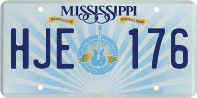 MS license plate HJE176