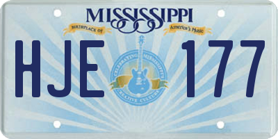 MS license plate HJE177