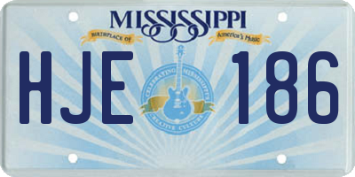MS license plate HJE186