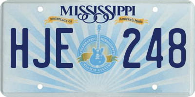 MS license plate HJE248