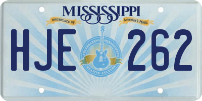 MS license plate HJE262