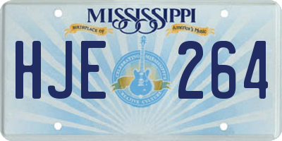 MS license plate HJE264