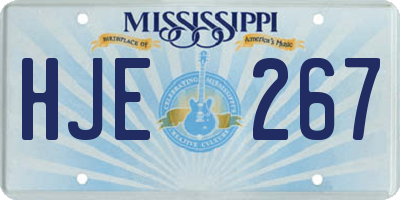 MS license plate HJE267