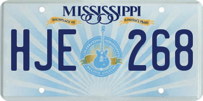 MS license plate HJE268