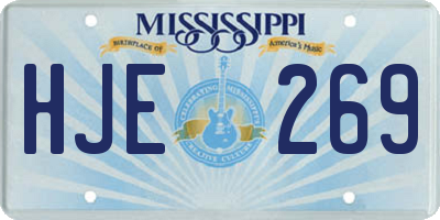 MS license plate HJE269