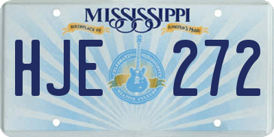 MS license plate HJE272