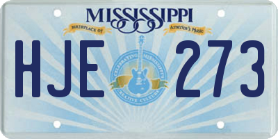 MS license plate HJE273