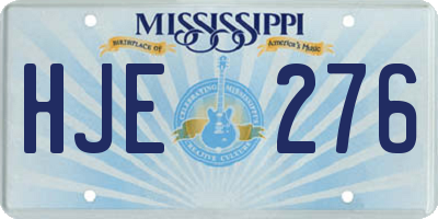 MS license plate HJE276