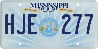 MS license plate HJE277