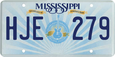 MS license plate HJE279