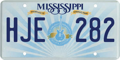 MS license plate HJE282