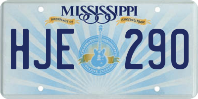 MS license plate HJE290