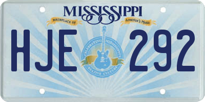MS license plate HJE292