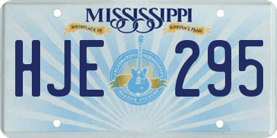 MS license plate HJE295