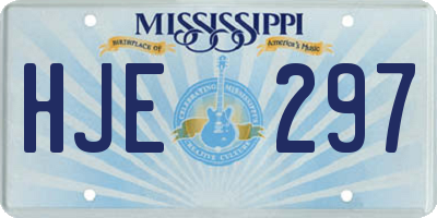 MS license plate HJE297