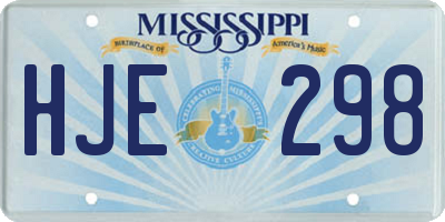 MS license plate HJE298