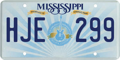 MS license plate HJE299