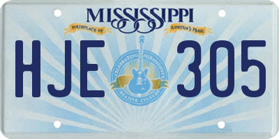 MS license plate HJE305