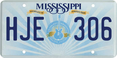 MS license plate HJE306