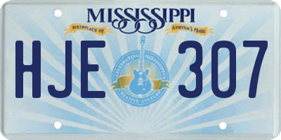 MS license plate HJE307