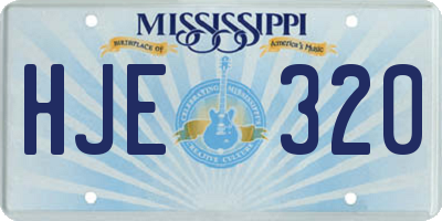 MS license plate HJE320