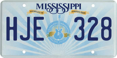 MS license plate HJE328