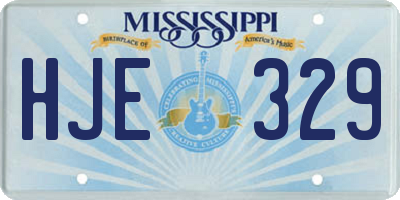 MS license plate HJE329