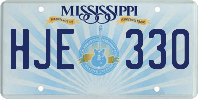 MS license plate HJE330