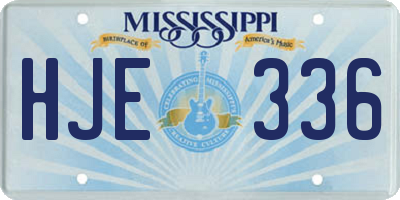 MS license plate HJE336