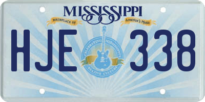 MS license plate HJE338