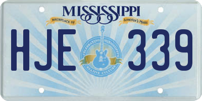 MS license plate HJE339