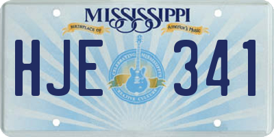 MS license plate HJE341