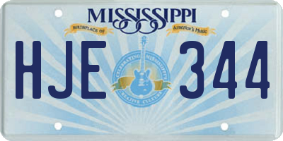 MS license plate HJE344