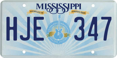 MS license plate HJE347