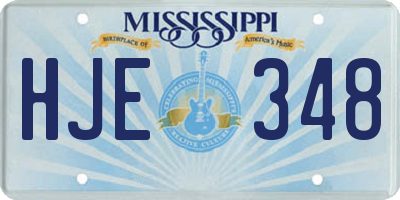 MS license plate HJE348