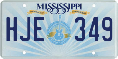 MS license plate HJE349