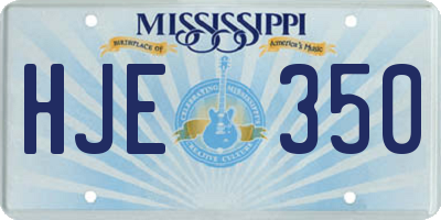MS license plate HJE350