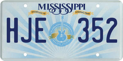 MS license plate HJE352