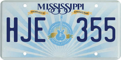 MS license plate HJE355