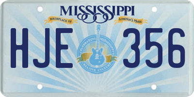 MS license plate HJE356