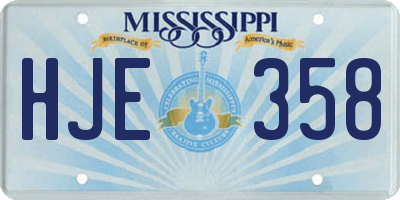 MS license plate HJE358