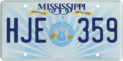 MS license plate HJE359