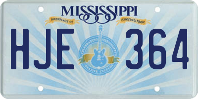 MS license plate HJE364