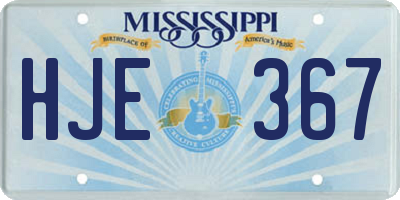 MS license plate HJE367